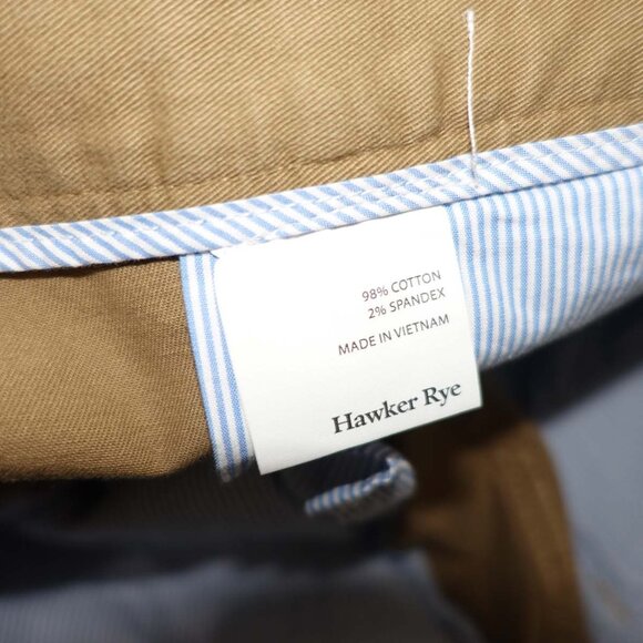 Hawker Rye Men's Relaxed Fit Chino Pants 40 x 30 NWT Beige Mid Rise Flat Front - Picture 5 of 8